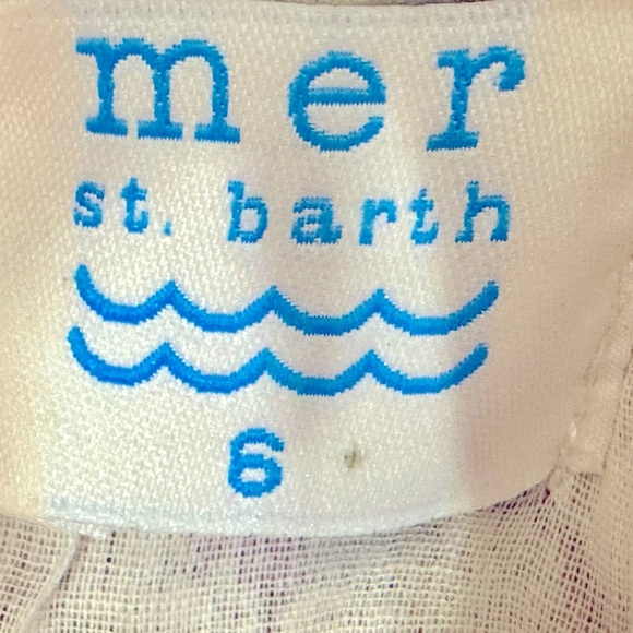 MER ST. BARTH NWOT Sz 6 Floral Patterned Dress with Tasseled Tie at Neck - Picture 4 of 4